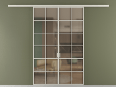 Перегородка Формато вдоль стены 2 створки