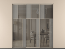 Перегородка Mosaic внутри проёма 3 створки