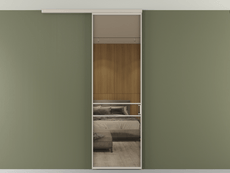 Перегородка Формато вдоль стены на потолок 1 створка