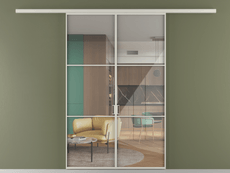 Перегородка Формато вдоль стены 2 створки