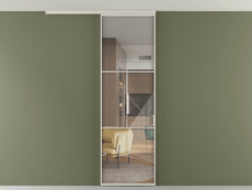 Перегородка Формато вдоль стены на потолок 1 створка