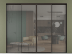 Перегородка Формато внутри проёма 4 створки