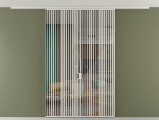 Перегородка Формато вдоль стены на потолок 2 створки