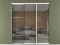 Перегородка Формато внутри проёма 3 створки с синхронным механизмом