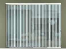 Перегородка Формато внутри проёма 4 створки с синхронным механизмом