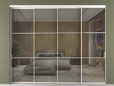 Перегородка Formato внутри проёма 4 створки с синхронным механизмом