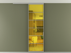 Перегородка Formato вдоль стены на потолок 1 створка