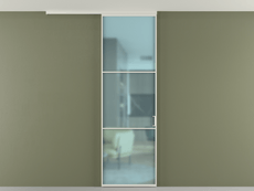 Перегородка Формато вдоль стены на потолок 1 створка