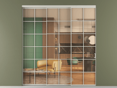 Перегородка Формато внутри проёма 3 створки с синхронным механизмом