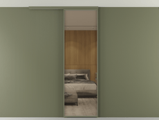 Перегородка Формато вдоль стены на потолок 1 створка