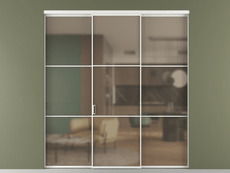 Перегородка Формато внутри проёма 3 створки