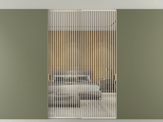 Перегородка Формато внутри проёма скрытое крепление в потолок 2 створки