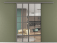 Перегородка Формато вдоль стены 2 створки