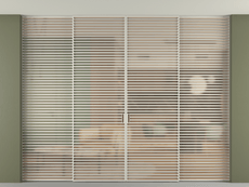 Перегородка Формато внутри проёма скрытое крепление в потолок 4 створки