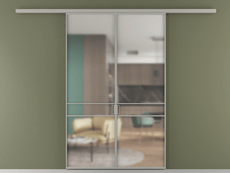 Перегородка Формато вдоль стены 2 створки