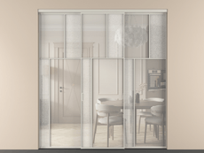 Перегородка Мозаик внутри проёма 3 створки