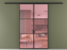 Перегородка Formato вдоль стены 2 створки