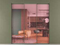 Перегородка Формато внутри проёма 3 створки