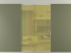 Перегородка Formato внутри проёма скрытое крепление в потолок 2 створки