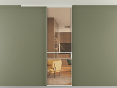 Перегородка Формато вдоль стены на потолок 1 створка