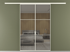 Перегородка Формато вдоль стены 2 створки