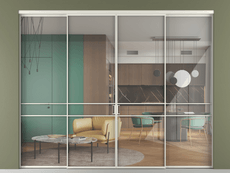 Перегородка Формато внутри проёма 4 створки