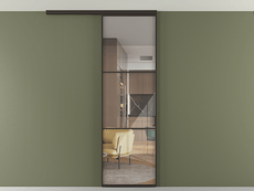 Перегородка Формато вдоль стены на потолок 1 створка