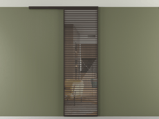 Перегородка Формато вдоль стены на потолок 1 створка