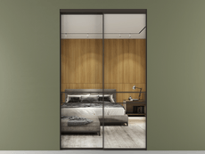 Перегородка Formato внутри проёма 2 створки