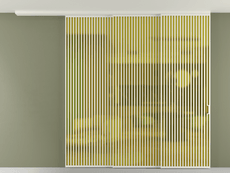 Перегородка Formato вдоль стены на потолок 3 створки с синхронным механизмом