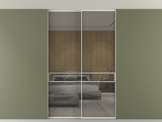 Перегородка Формато внутри проёма скрытое крепление в потолок 2 створки