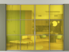 Перегородка Formato внутри проёма скрытое крепление в потолок 4 створки