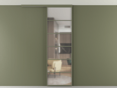 Перегородка Формато вдоль стены на потолок 1 створка