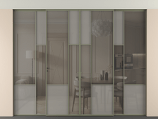 Перегородка Мозаик внутри проёма скрытое крепление в потолок 4 створки