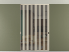 Перегородка Формато внутри проёма скрытое крепление в потолок 2 створки