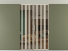 Перегородка Формато внутри проёма скрытое крепление в потолок 2 створки