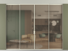 Перегородка Formato внутри проёма скрытое крепление в потолок 4 створки