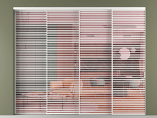 Перегородка Formato внутри проёма 4 створки с синхронным механизмом