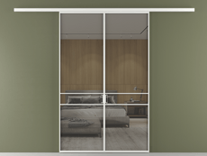 Перегородка Формато вдоль стены 2 створки