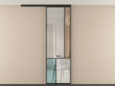 Перегородка Mosaic вдоль стены на потолок 1 створка