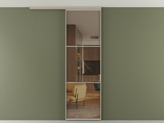 Перегородка Formato вдоль стены на потолок 1 створка