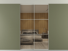 Перегородка Формато внутри проёма скрытое крепление в потолок 2 створки