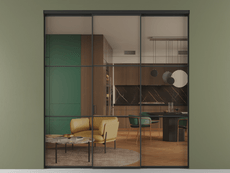 Перегородка Formato внутри проёма трёхстворчатая