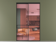 Перегородка Formato внутри проёма 2 створки