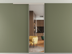 Перегородка Formato вдоль стены на потолок 1 створка