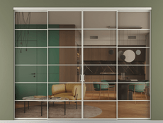 Перегородка Формато внутри проёма 4 створки