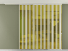 Перегородка Формато вдоль стены на потолок 3 створки с синхронным механизмом