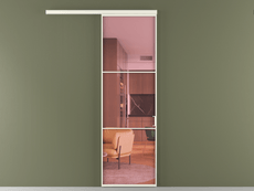 Перегородка Formato вдоль стены 1 створка