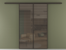 Перегородка Формато вдоль стены 2 створки