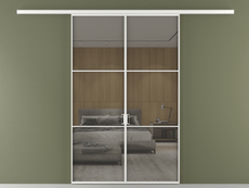 Перегородка Formato вдоль стены 2 створки